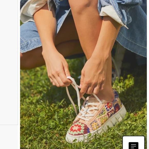 Free People “Catch Me if You Can” platform sneaker. Worn x2 Multicolor - Picture 1 of 12